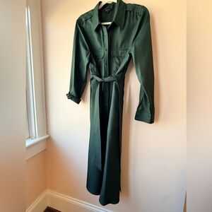 Quince Women's 100% Silk Twill Utility Shirt Dress Size Medium